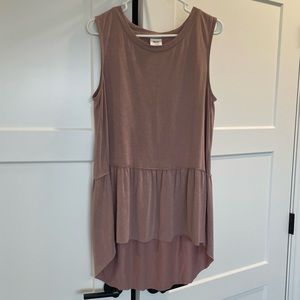 Mote Mauve Pink High Low Sleeveless Top Size Large